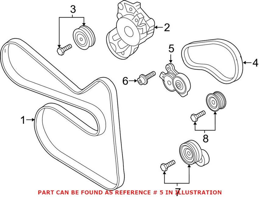VW Serpentine Belt Tensioner 03C145299M Genuine VW/Audi 03C145299M